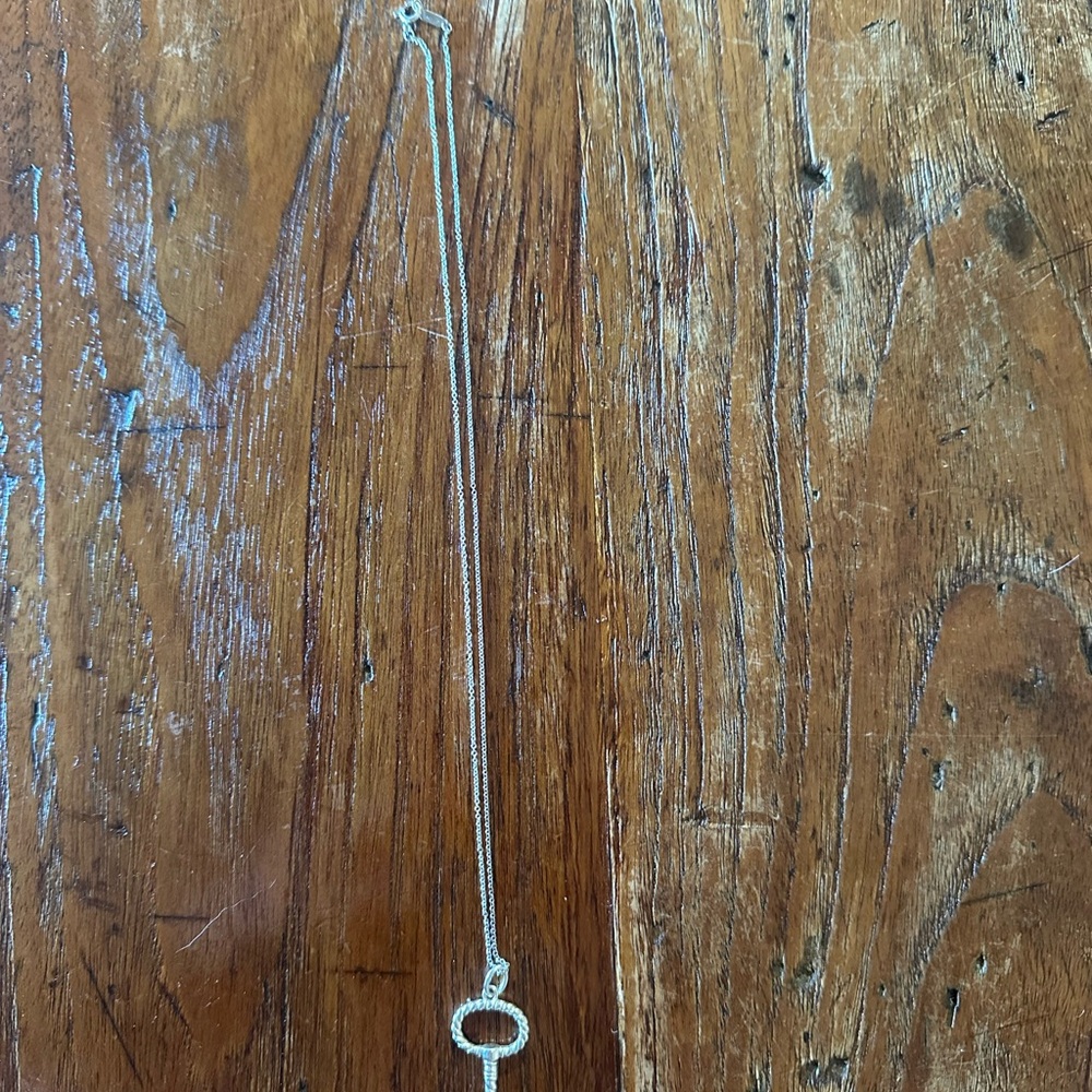 Tiffany & Co Silver Key Pendant Necklace - Silver Key Charm. - Picture 2 of 7
